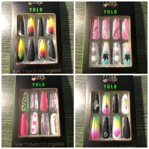 Feral Edge Press-on Glue-on Bundle